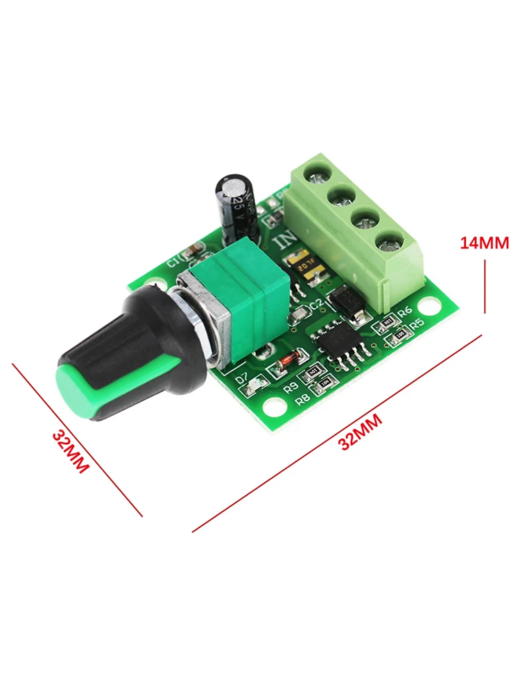 

Mini 5A 90W PWM 12V Φ Модуль 4,5 V-35V Регулируемый регулятор скорости переключатель регулятора 24V