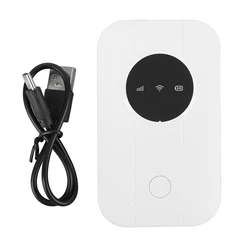 Compact Portable 4G/5G Mobile Hotspot with SIM Card Slot and 2100mAh Battery for Business Trips, Connect Up To 10 Devices (White)