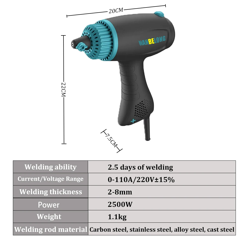 110/220V Welding Machine Hand-held Automatic Digital Intelligent Welding Machine110A Current Adjustment Arc Welding Machine 6