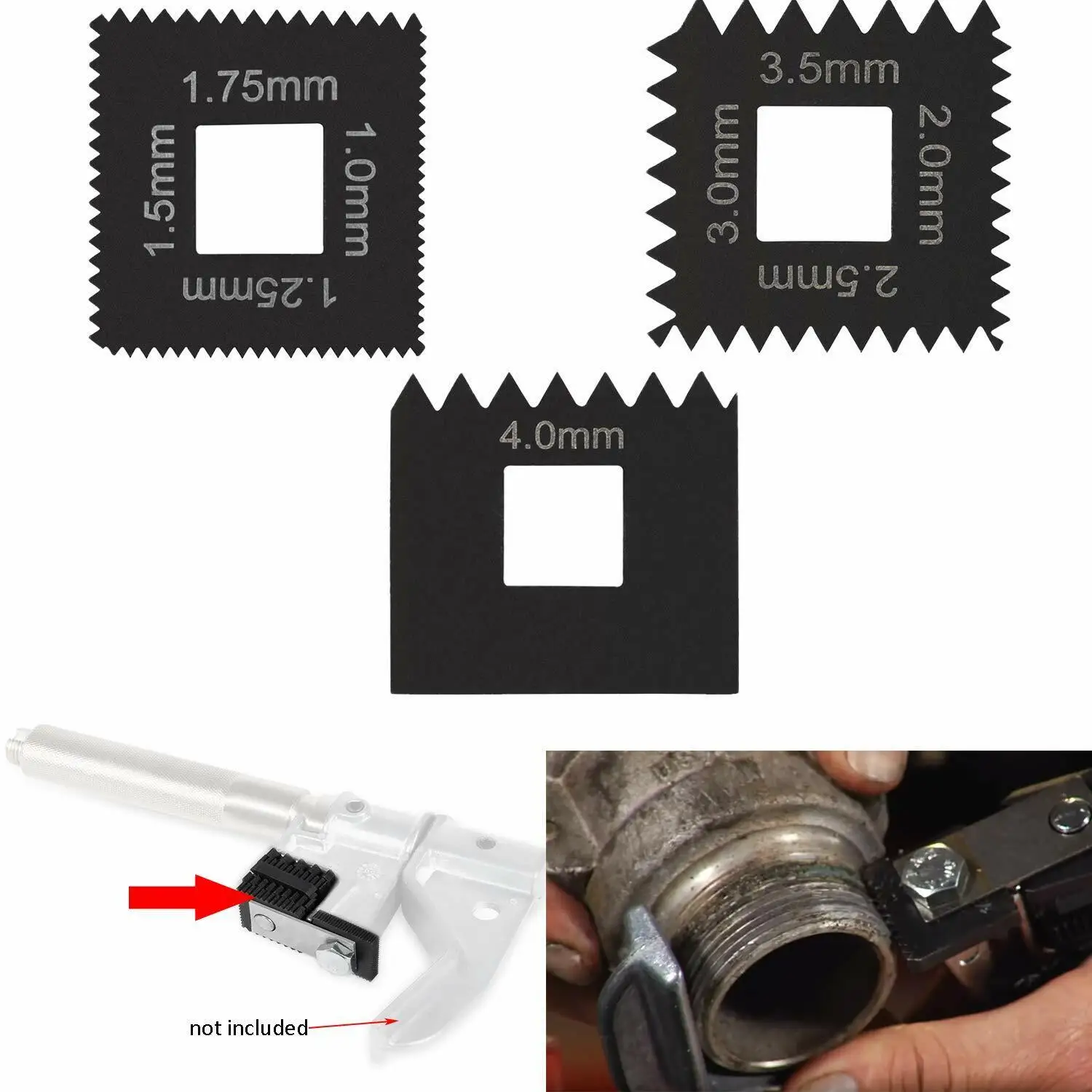 

Набор метрических штампов TML 3 шт., аналог OTC 202817, для 7402 универсальных наружных резьбонарезных устройств, сверхпрочная сталь, черный
