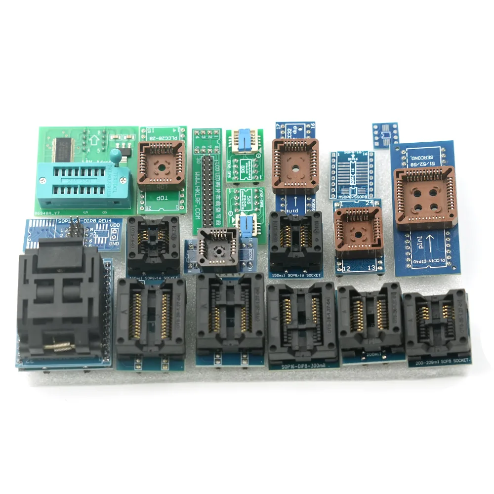 Universal programmer Original XGECU T48 Updated TL866II Plus Universal High Speed USB Programmer High Performance 4/12/17/30pcs Adapters