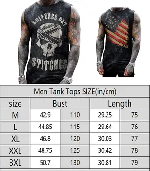 Mens Skull 3D Graphic Print Shirts Tank Tops Gym Workout Crew Neck Sleeveless Casual Shirts Tops 6