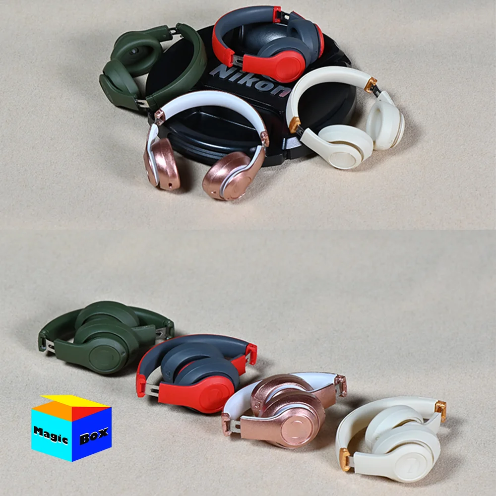 

1/6 Fashion Female Male Soldier Mini Portable Headphones Headset Model Static Toys Scene Accessory For 12" Action Figures Body