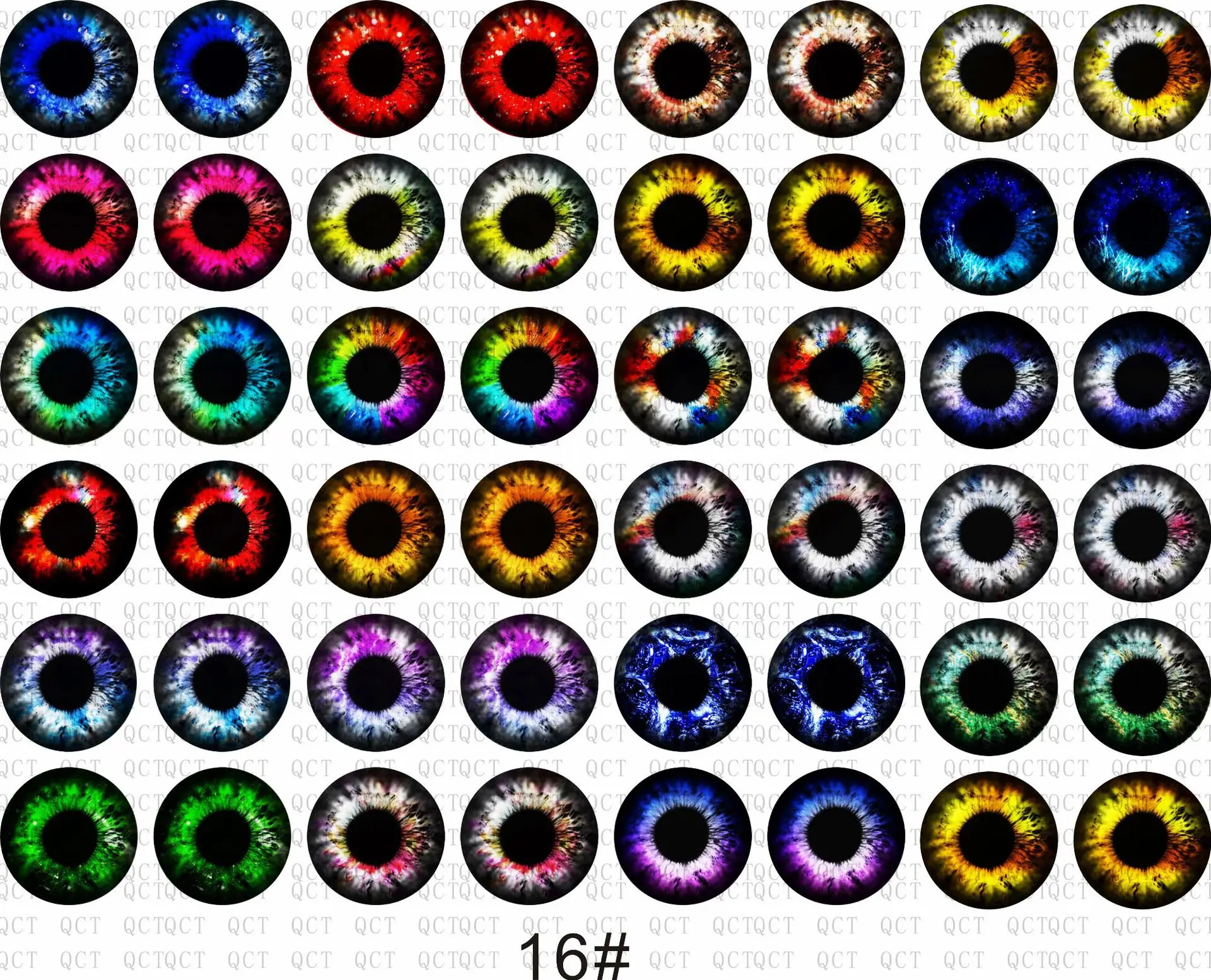 20Pcs 8-18mm Glass Eyes for DIY Sewing Dolls Crafts Accessories Cat Eye  Dragon Dinosaur Eye Round Cabochon