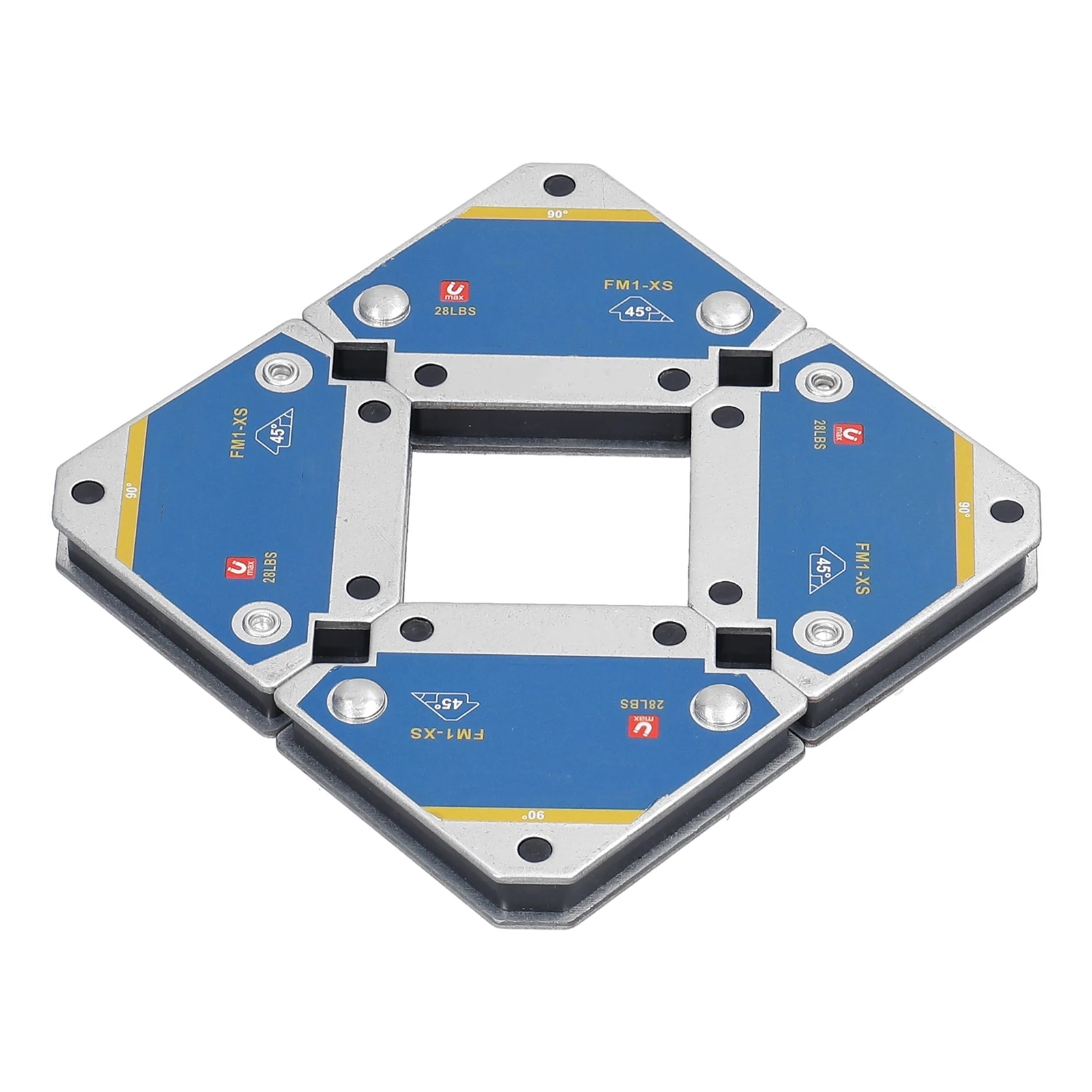 4pcs Welding Positioner magnetic welding holders welding accessories clamp magnetic welding fixer 45&deg; 90&deg; 135&deg; Multi-angle Magnet for Welding