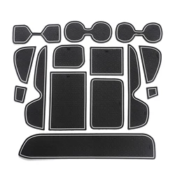 Premium Anti-Slip Rubber Cup Mat and Gate Slot Liner Set for JP (NO 20RAV4 WHITE)