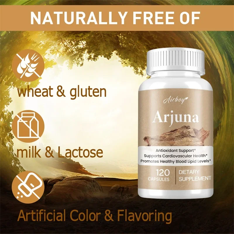Arjuna Capsules Supports Heart Cardiovascular Health Antioxidant Non-GMO