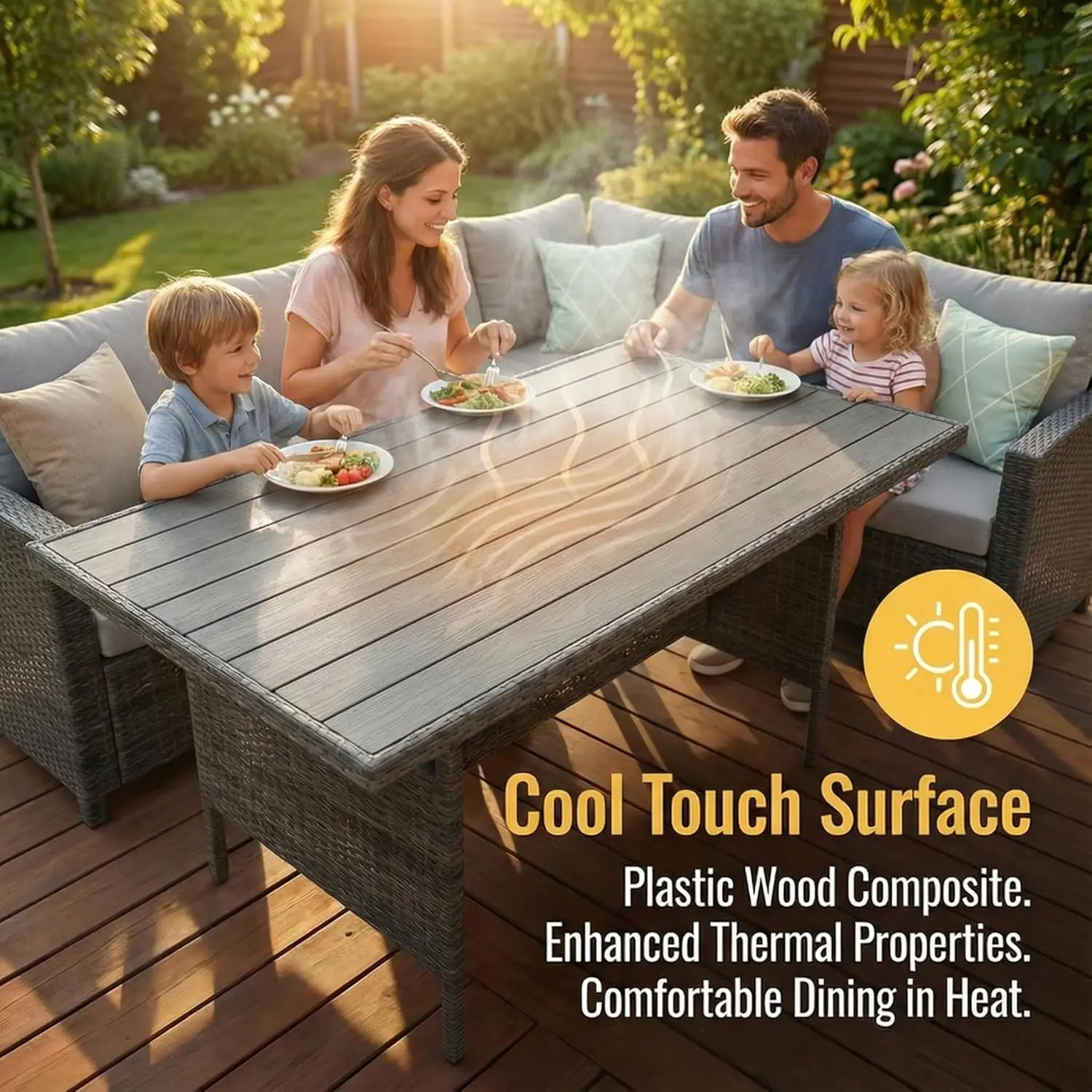 7-Piece Wicker Patio Dining Set 5