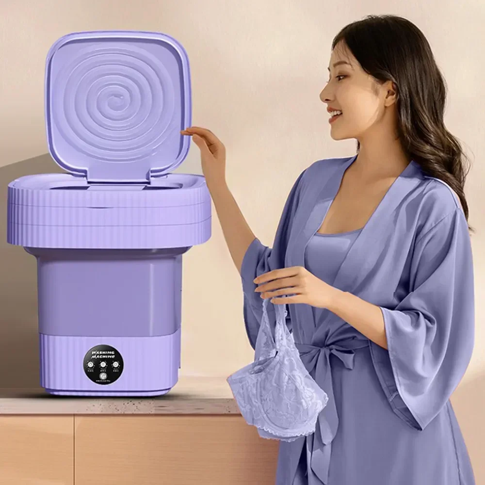 Mini Washing Machine 13L Portable Mini Washe Machine With Drain Basket Ultrasonic Big Capacity Folding Washing For Apartment Travel Underwearr UK AU