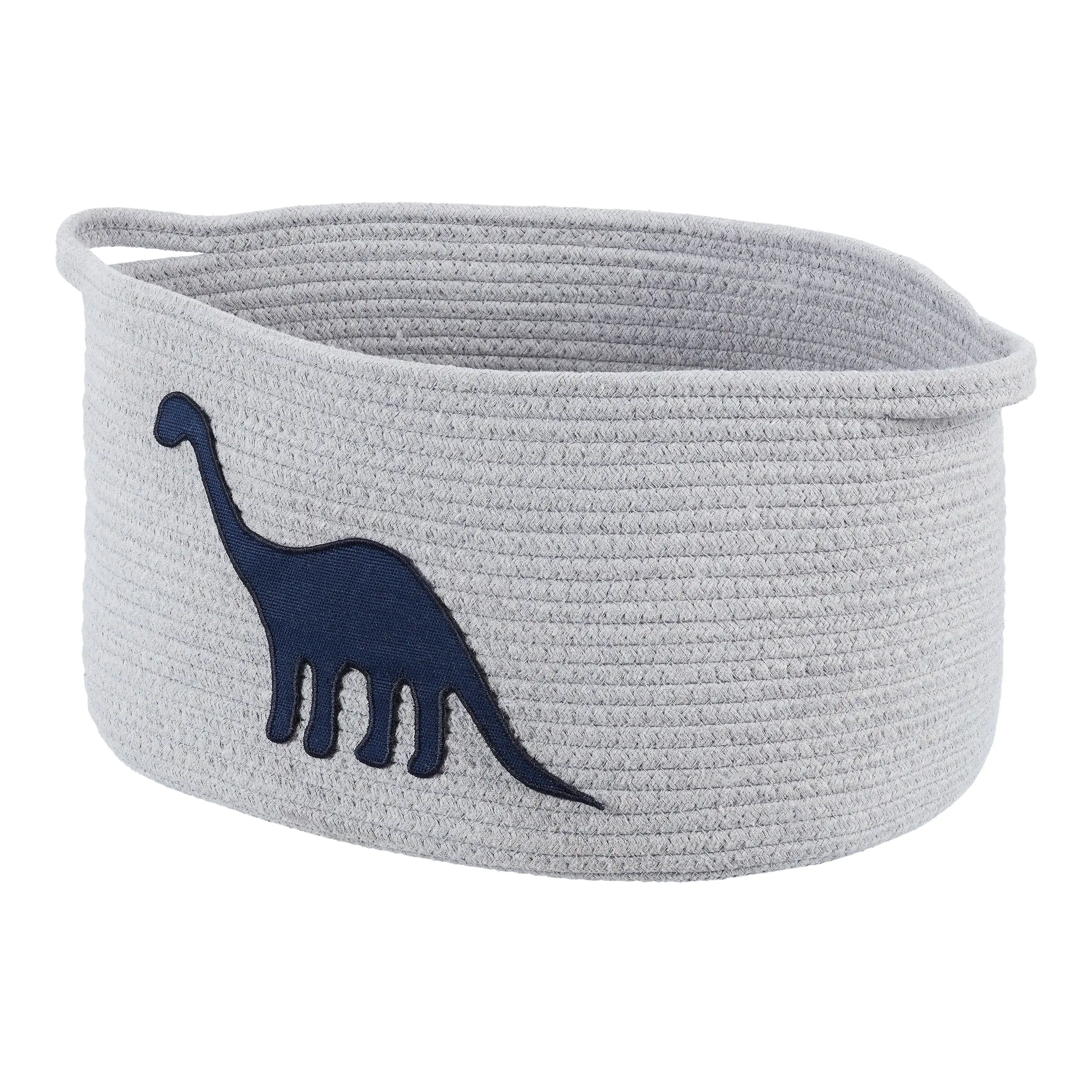 

Better Homes & Gardens Cotton Rope Rectangle Tote Bin, Bronto Dino Applique
