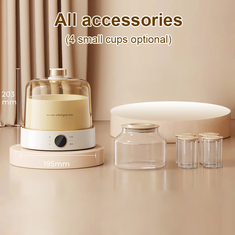 Automatic Multifunctional Yogurt Maker Leben Enzyme Fermenter Rice Wine Natto Fermenting Machine 1L Glass Container With Timer 6