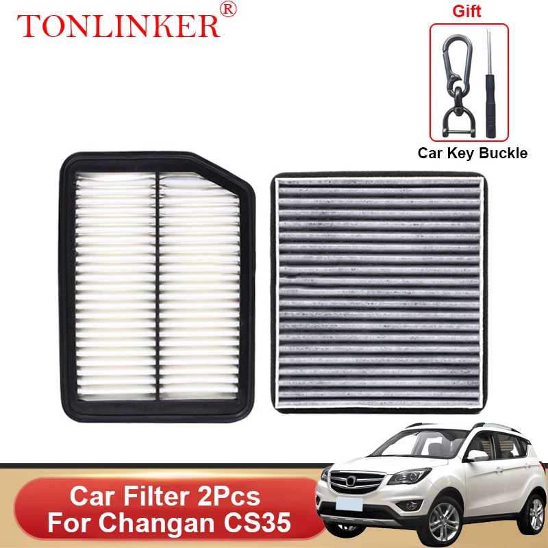 

TONLINKER Cabin Air Filter 2Pcs For Changan CS35 1.6L 1.6MT 1.6AT Multiple filtering Car Filter OEM:1109013-W01,8100103-W01