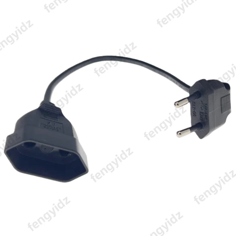 1PCS EU 전원 어댑터 코드, 90도 각도 유럽형 2핀 남성-여성 플러그 전원 케이블 UPS PDU 0.3M/0.6M