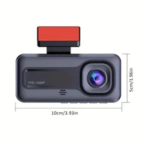 3 Lens Camara Para auto, Car dashcam 1080P Front | 480P Interior & Rear Cams Dashcam, Car Accessories | Car DVR | Video Recorder - Image 5