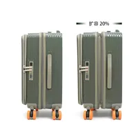 Ensembles de bagages boîtier de chariot multifonctionnel étui de voyage extensible avec porte-gobelet chargeur Usb valise d'embarquement ensemble de valises 3