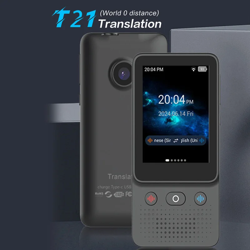 T21 Translator Device Support 138 Languages Instant Intelligent Real-Time Translation Text Photo Translate Machine voice translator,language translator