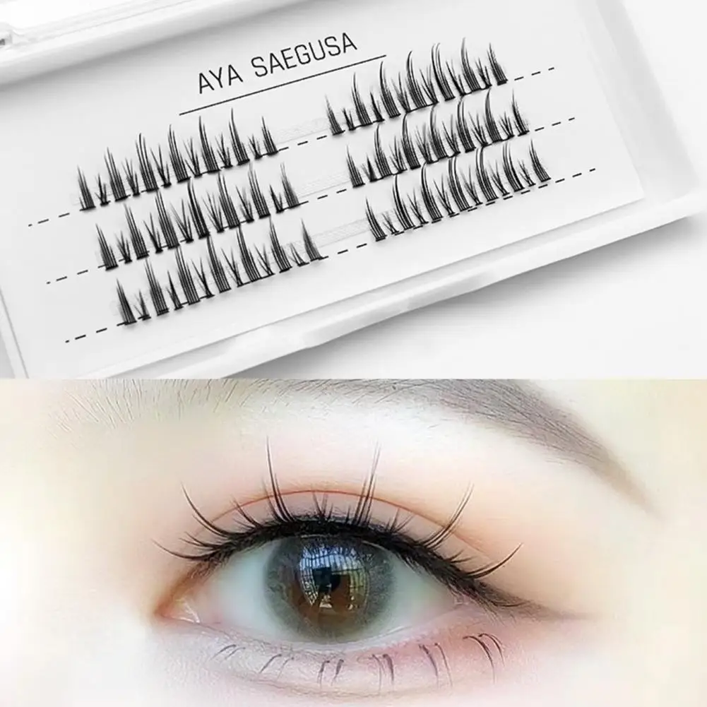 

78 Clusters/Box False Eyelashes Easy to Use Natural Fiber Little Devil Segmented False Fake Eyelashes for Bride