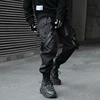 Hip Hop Tactical Cargo Pants Men Ribbons Joggers Trousers 2023 Spring Functional Elastic Waist Fahsion Streetwear Pant 2
