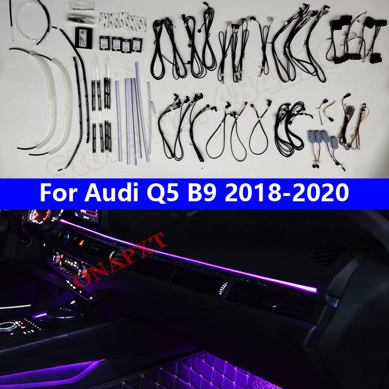 

30 Colors For Audi Q5 B9 Decorative Ambient Light Dashboard instrument LED Atmosphere Lamp illuminated Strip 2018-2020