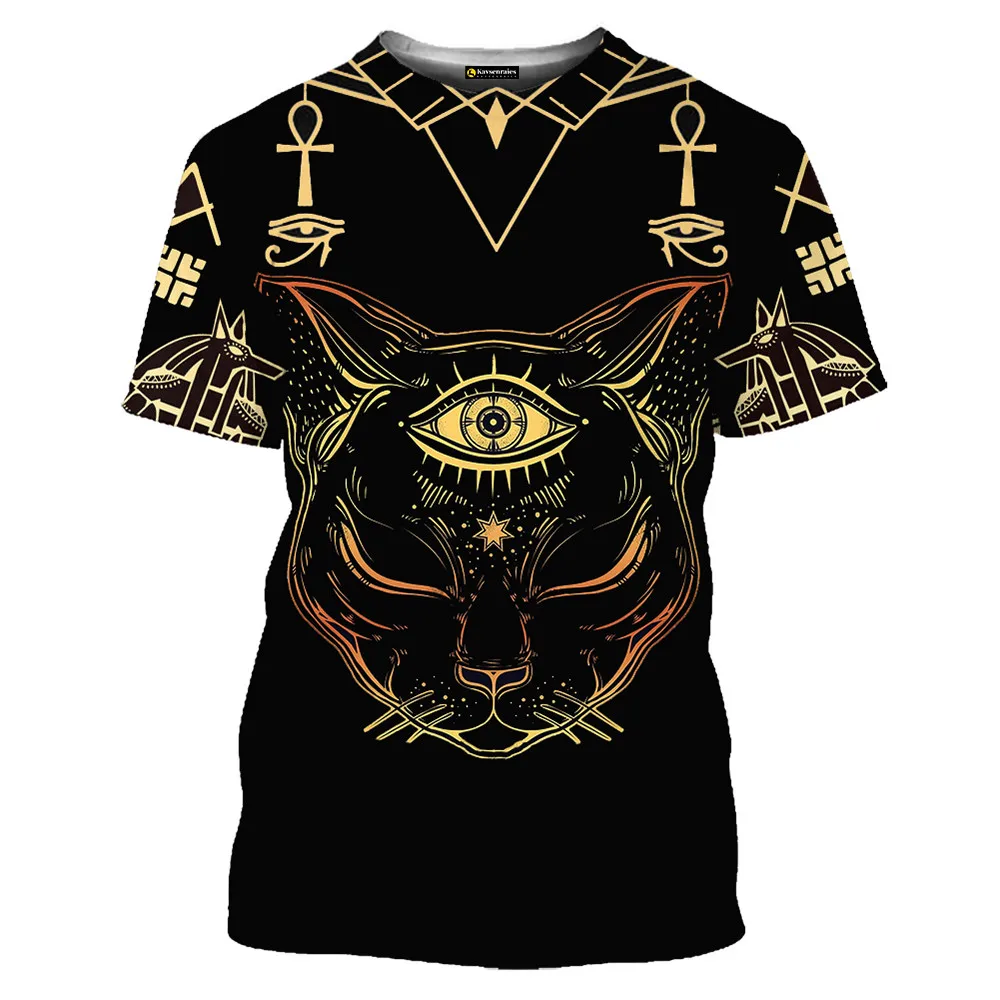 

Ancient Egyptian Horus 3D Print T-shirt God Eye of Egypt Pharaoh Anubis Graphics Short Sleeve Men Women Casual Streetwear Tops