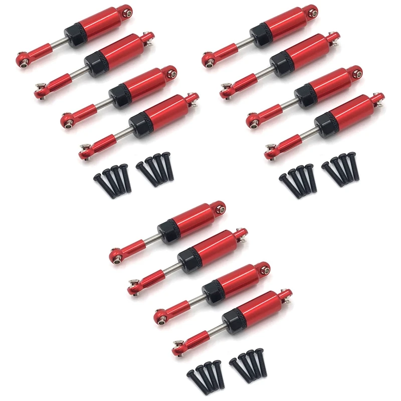 

12X для Wltoys A959 A959-B A949 A969 A979 K929 полностью металлический амортизатор 1/18 Запчасти для радиоуправляемых автомобилей, красный