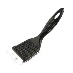 Premium Steel Wire BBQ Grill Cleaning Brush - Durable Outdoor Cooking Tool (1Pcs Black)