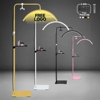 Free LOGO 23inch oem 45W New LED Eyelash Extension Light Half-Moon bed lamp Design Adjustable Brightness with Ring Light Feature 1
