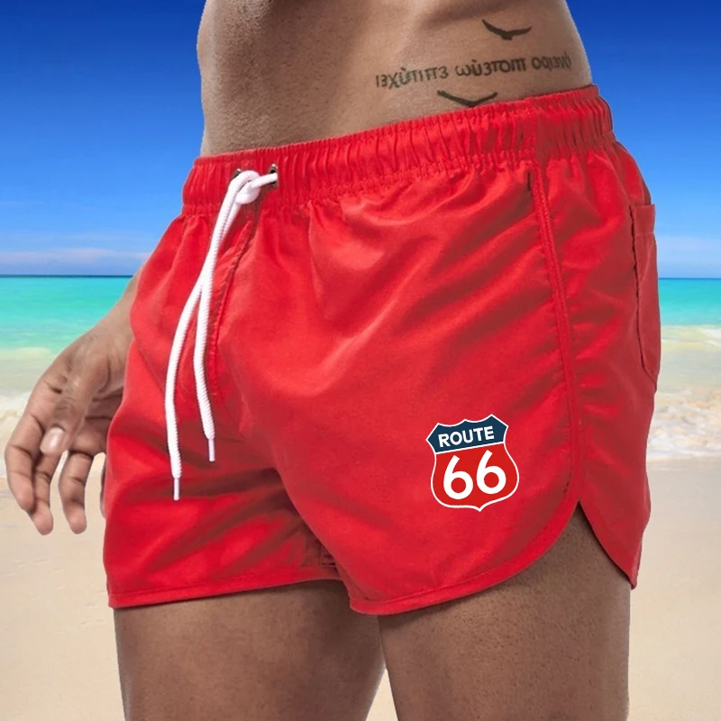Shorts For Men1 Summer Men's Swimwear Shorts Brand Beachwear Sexy Swim Trunks Men Swimsuit Low Waist Breathable Beach Wear 2