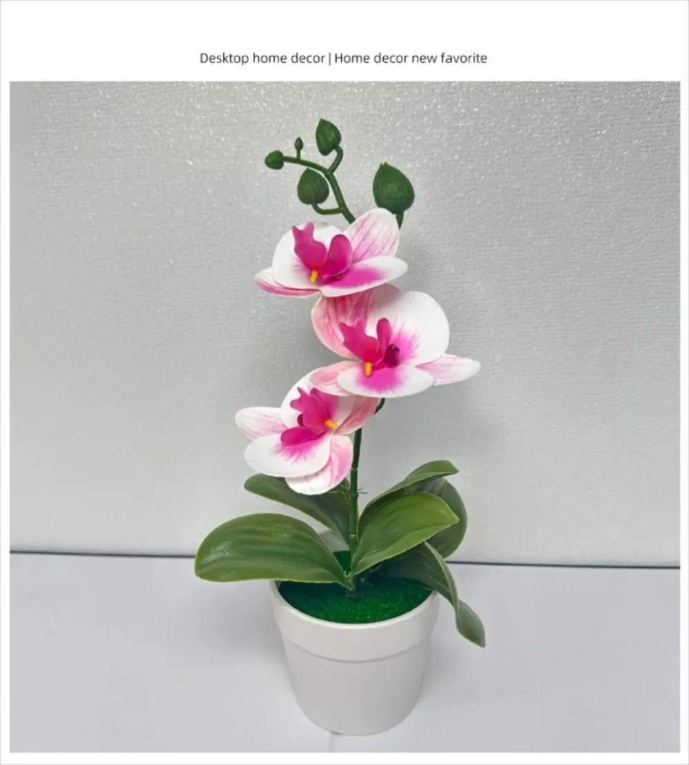 Kreative 26 cm simulierte Schmetterlings-Orchidee, DIY-Geschenke, künstliche Blumen, Bonsai-Kunstblumen für Zuhause, Hochzeitsdekoration – Detail 9