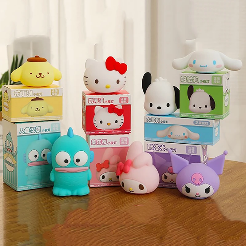 

Kawaii Sanrio Kuromi My Melody Cinnamoroll светильник ночные Фигурки игрушки домашнее украшение для фанатов Детский Рождественский подарок