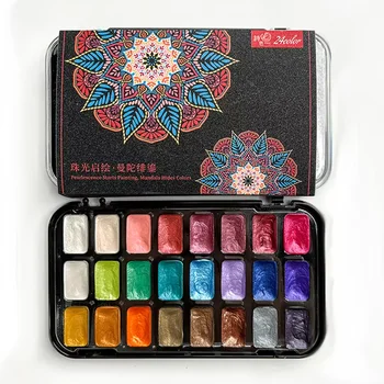 24-Color Pearlescent Watercolors 1
