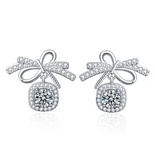 

Moissanite Earring 925 Silver Drip Earrings Women's Popular 0.5 Carat Moissanite Cute Romantic Wedding Earrings Jewelry