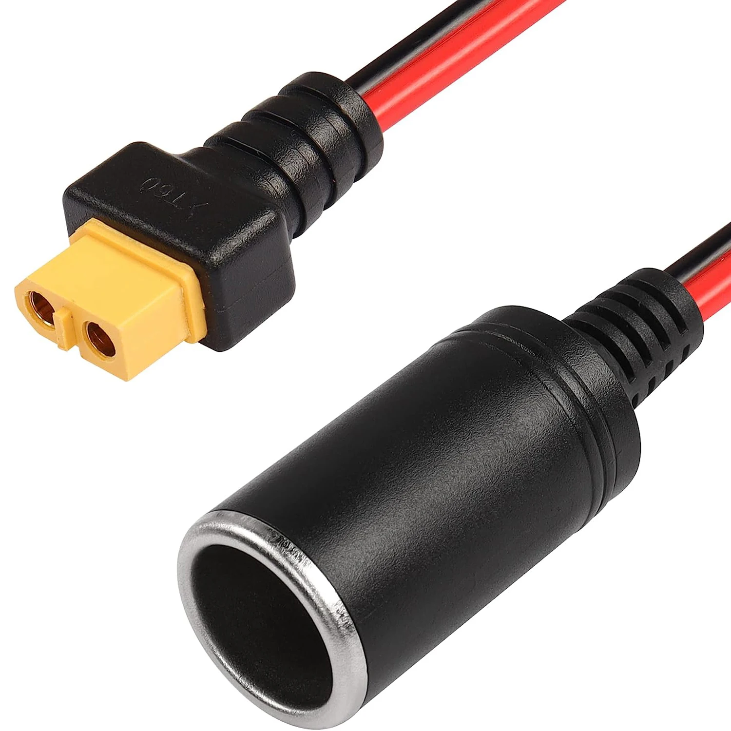 Accendisigari per auto femmina a XT60 femmina, cavo accendisigari 14AWG, per pompa d'aria per gonfiaggio pneumatici inverter per auto (0,5 M femmina  44