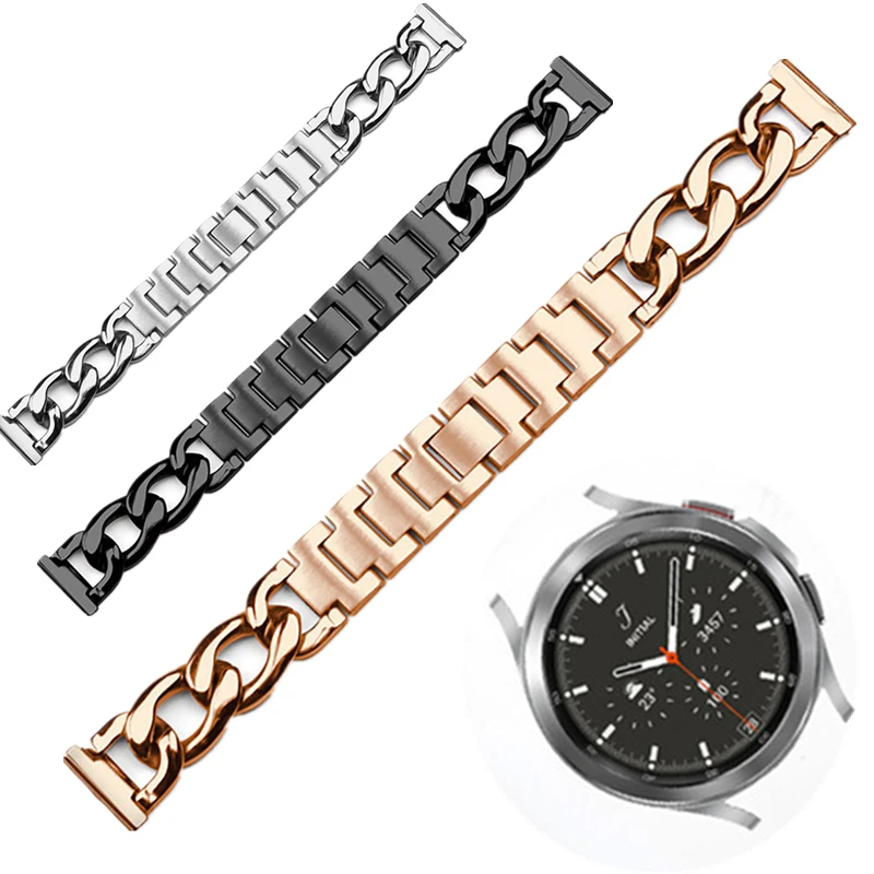 

Металлический ковбойский браслет для Samsung Galaxy Watch 4 Classic, ремешок из нержавеющей стали для Huawei Watch 3, 22, 20 мм, 44 мм, 40 мм, 42 мм, 46 мм