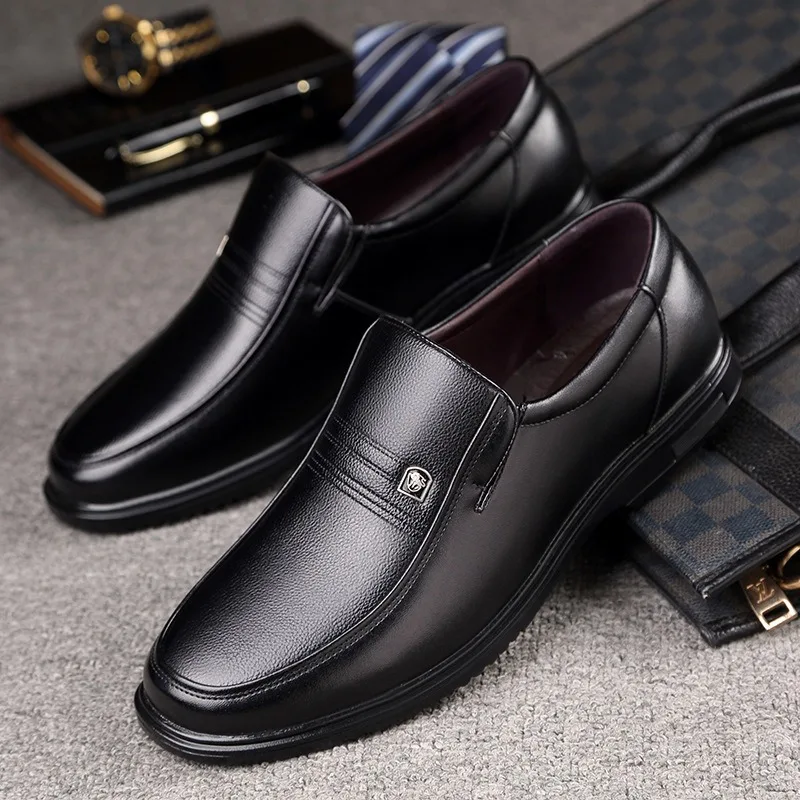 Handmade Genuine Leather Shoes Men Loafers Business Casual Shoes Classic Soft Leather Hombre Breathable Flat Shoes 5