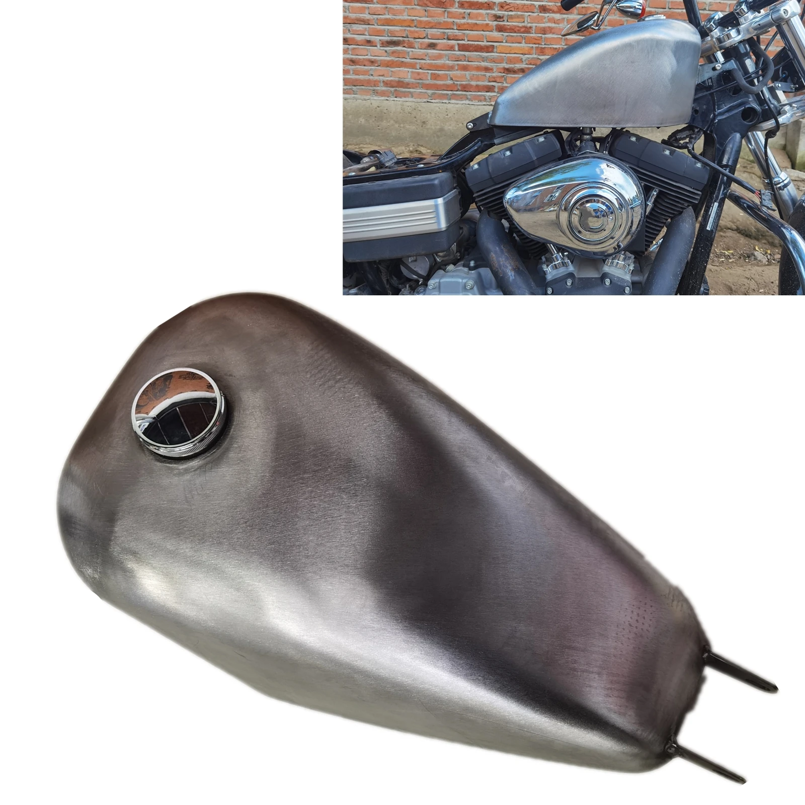 12L Petrol Gas Fuel Tank For Harley Davidson DYNA 1999 2003 Handmade