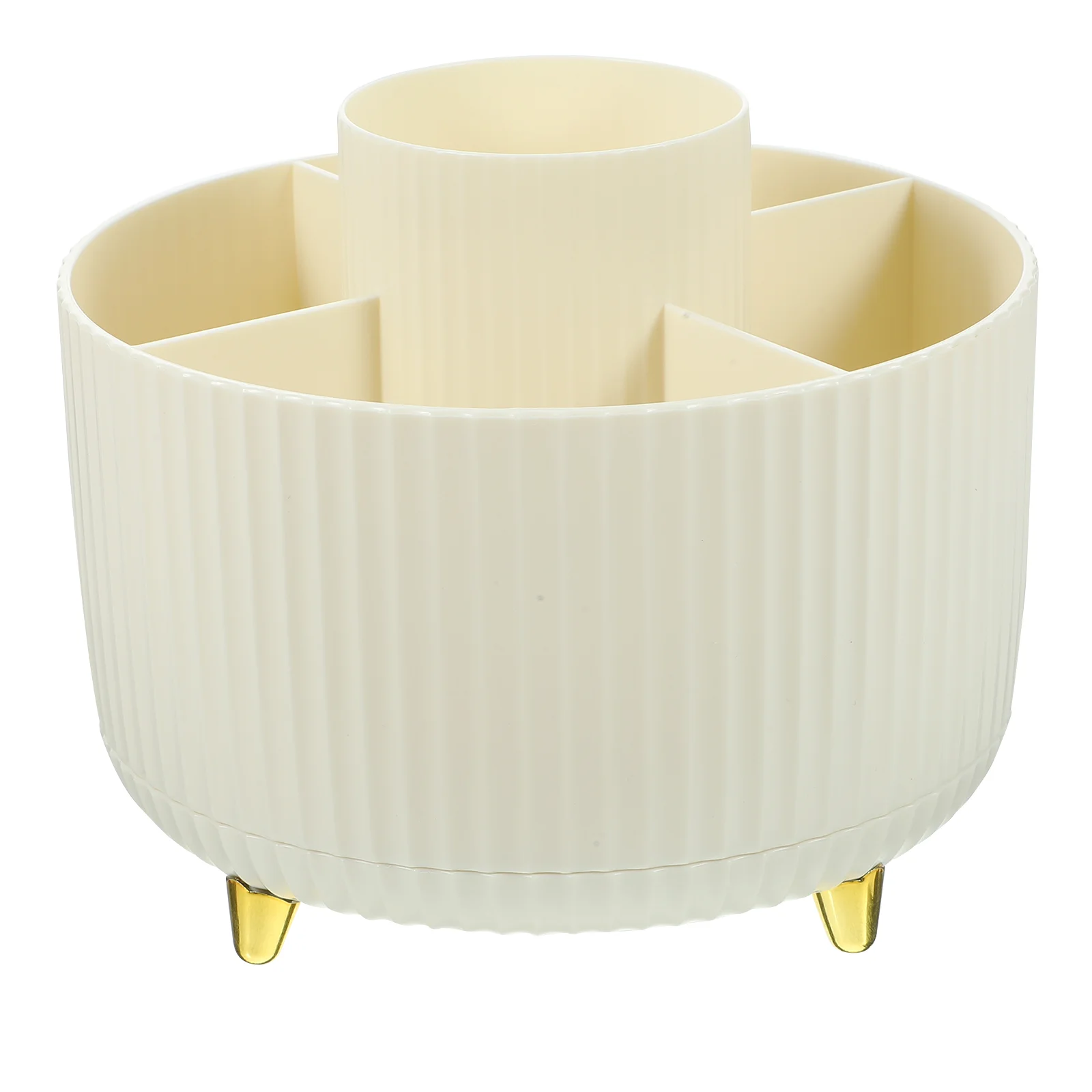 

Cup Holder Rotatable Pen Paint Brush Make White Desk Rotating Makeup Container Office