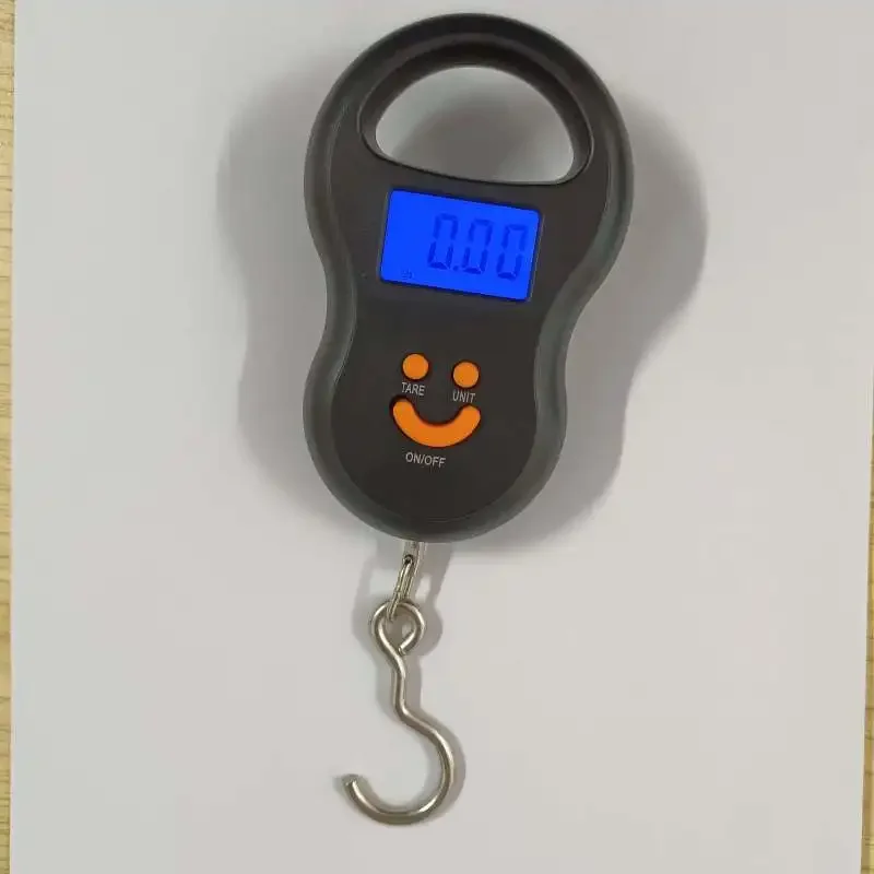 Black Electronic 50Kg 10g Hanging Scale LCD Digital Scale BackLight Fishing Weights Pocket Luggage Scales