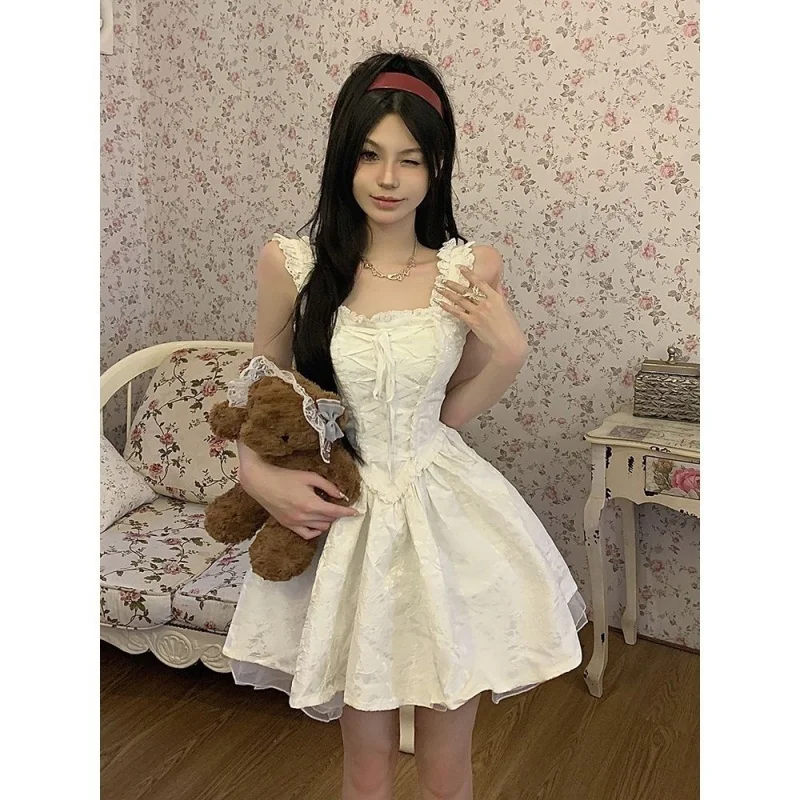 

European And American Style Women's 2023 Spring New Sexy Open Back Hollowed Out Long Dress With Suspender