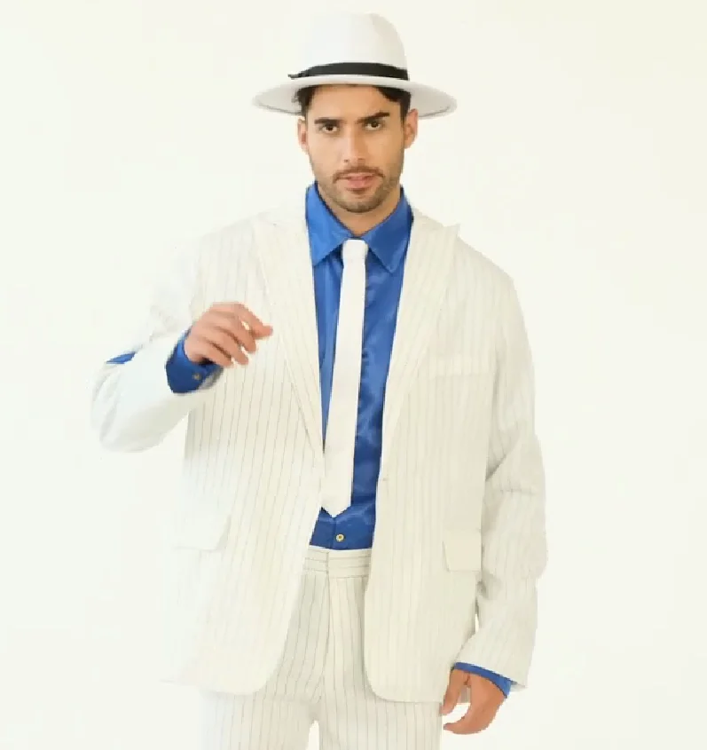 WhiteSmoothCriminalArmbandSuitJacketforKidandAdultCosplay