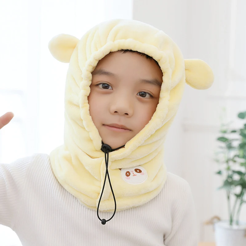 10/5/3/1pcs Children Warm Hat Kid Baby Boys Hooded Scarf Caps Hat Winter Cartoon Knit Ear Protection Thicken Children Products