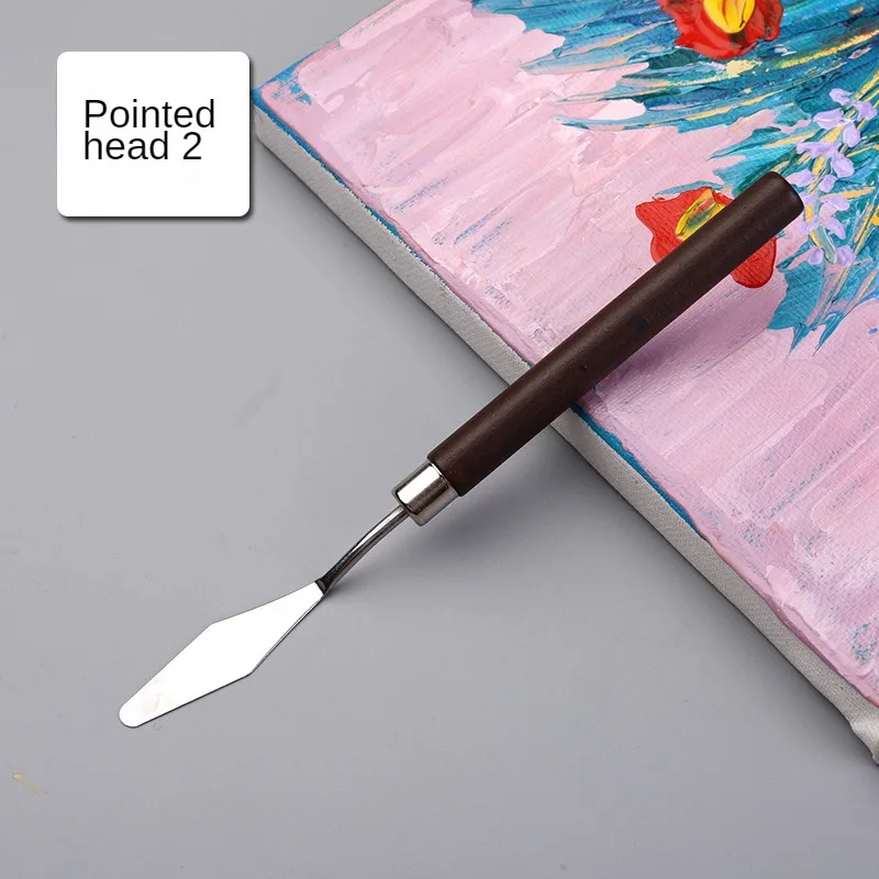 1Pcs stainless steel painting spatula kit palette gouache supplies for oil painting knife fine arts painting tool set flexible blades, painting spatula