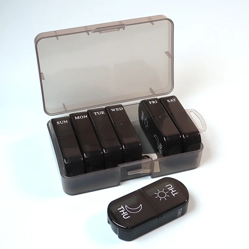 1 Set 7 Days Weekly Pill Case Pillbox Medicine Tablet Box Portable Travel Drugs