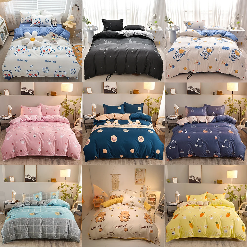 Luxury Nordic Style Duvet Cover and Bed Sheet Pillowcases Warm Comfortable  3/4pcs Doublele Queen King Size Fashion Bedding Set - AliExpress