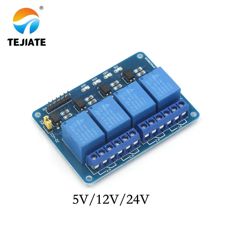 4-way-Relay-Module-5V-12V-24V-4-Channel-Relay-Module-Shield-ARM-PIC-AVR ...