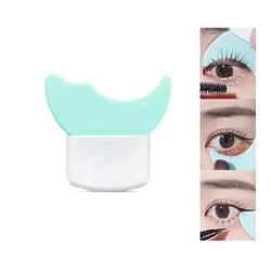 Versatile Silicone Eyeliner and Lipstick Application Aid - Reusable Makeup Tool (Green B)