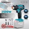 Yofidra 50-550℃ Cordless Heat Gun Wind Speed 6 Gear LED Temperature Display Industrial Home Hot Air Gun For Makita 18V Battery 1