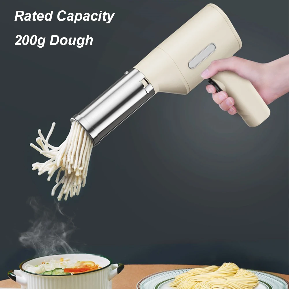 Electric Pasta Noodle Maker 5 Molds Noodle Making Machine Rechargeable Small Utility Kitchen Gadget