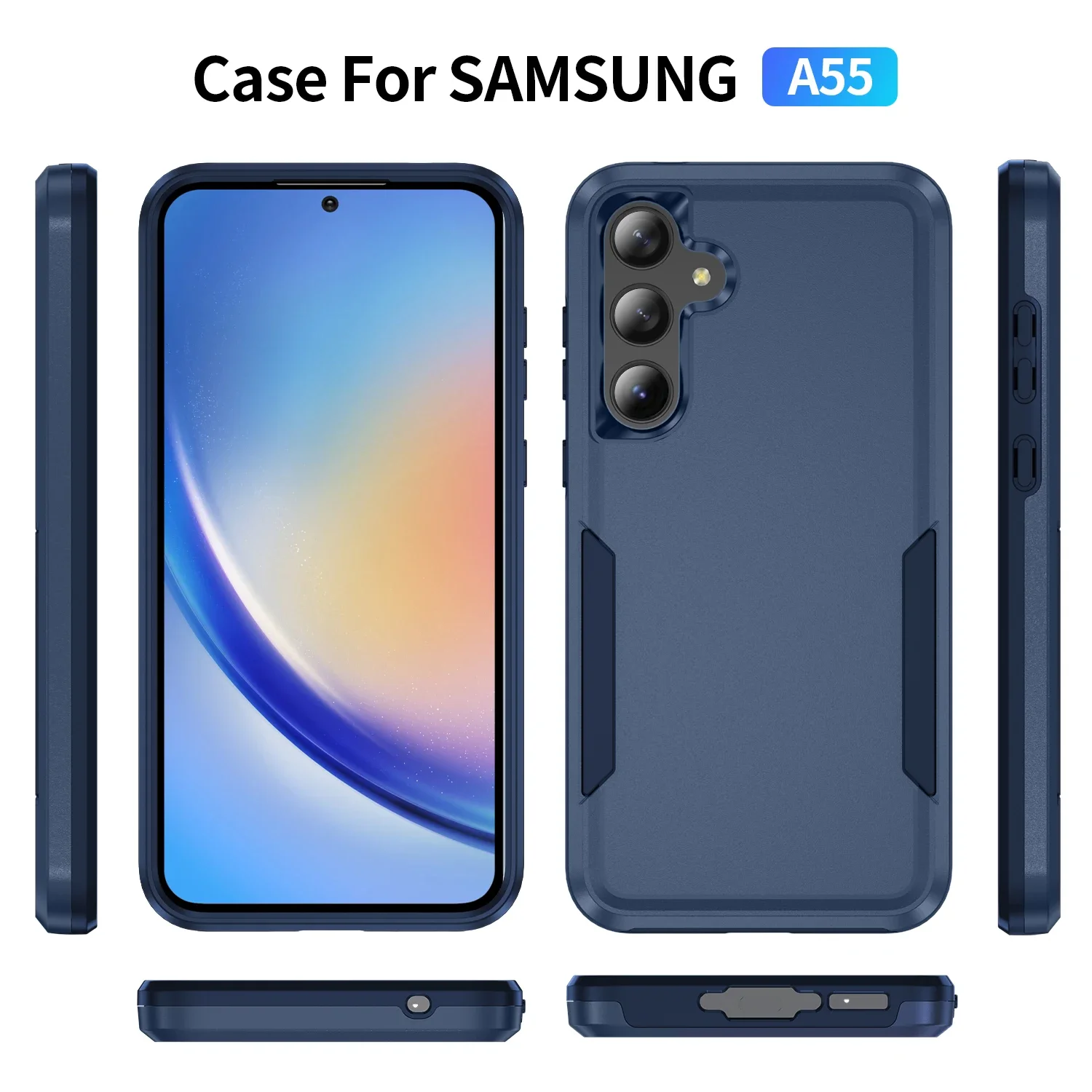 Luxury Armor Shockproof Mobile Phone Case with Soft and Hard Double Protection