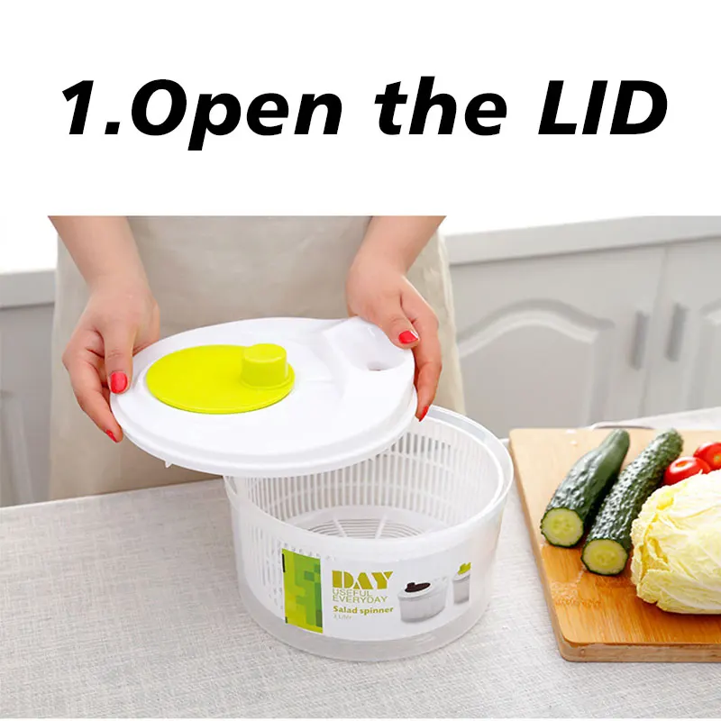 Vegetable Drainer Lettuce Dryer for Kitchen Accessories Gadgets Salad Spinner Dryer Drying for Greens Centrifuge Machine Tools